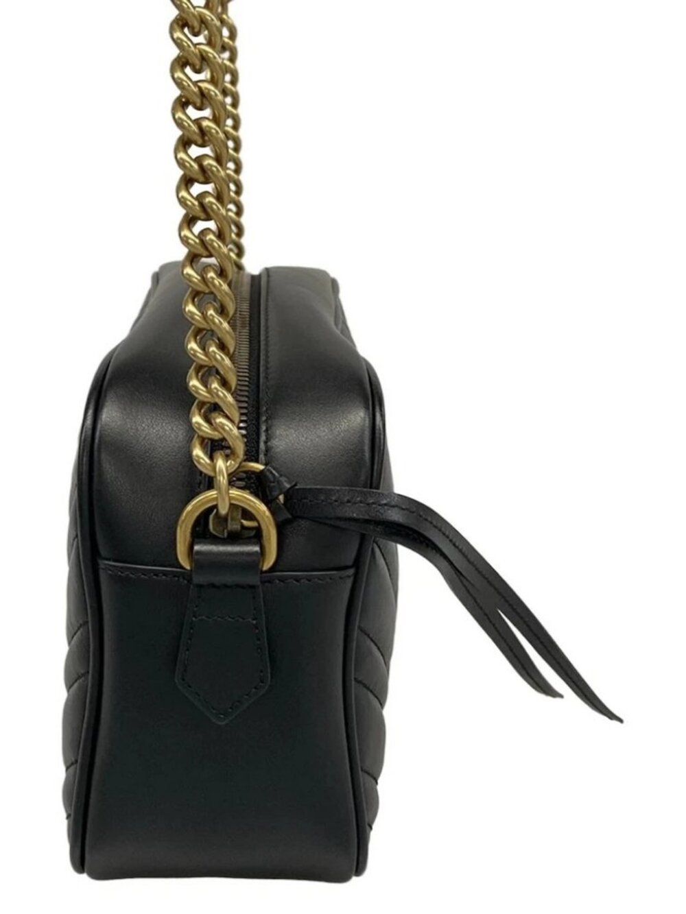GUCCI GG Marmont 447632 Black Leather - Shoulder Bag - Picture 2 of 15